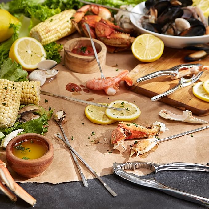 RSVP International Endurance Collection Seafood Tool, Cracking Tools, 8 Piece, Stainless Steel