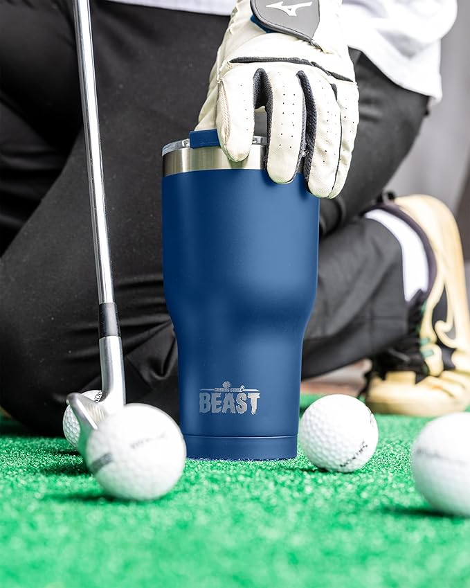 Beast 40 oz Tumbler Stainless Steel Vacuum Insulated Coffee Ice Cup Double Wall Travel Flask (Royal Blue)