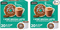 The Original Donut Shop Mocha One-Step Latte, Single Serve Coffee K-Cup Pod, Flavored Coffee, 20 Count (Pack of 2)