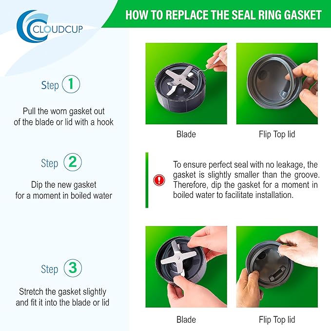 Gasket Replacement Rubber Ring Seal Rings Gaskets Part for Nutribullet Replacement Parts Accessories Blender 900 Series 600W and 900W