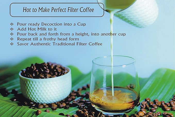 PAJAKA South Indian Filter Coffee Maker 4-6 Cup Mug Madras Kaapi Kappi Drip Decoction Maker Brewer Dripper Stainless Steel Medium Size for Home & Kitchen (250 ML)