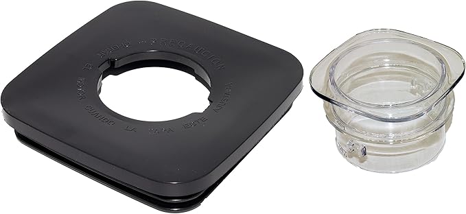 Blendin 5 Cups/40 Ounce Square Glass Jar Assembly With Blade, Gasket, Base, Lid. Compatible with Oster Blenders