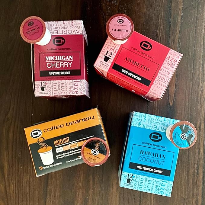 Michigan Cherry Coffee Pods by Coffee Beanery | 48ct Bulk Medium Roast Arbica Coffee