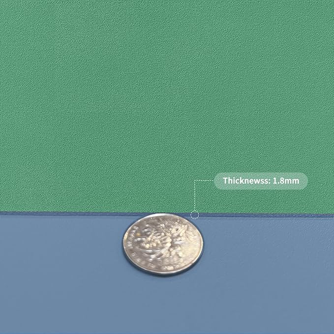 Leather Table Cover,1.8mm Thick,36x60 Inch Table Protector,Table Protector for Dining Room Table,Dining Table Cover,Table Cover Protector(Grayish Blue+Dark Green,36x60)