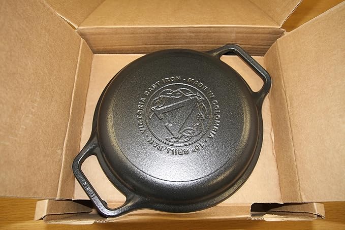 Victoria 6-Quart Cast Iron Combo Cooker, Combination Dutch Oven and Skillet, Made in Colombia, 2-Piece Set