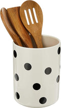 Kate Spade New York Deco Dot 4-piece Utensil Holder Set, 3.9 LB, White