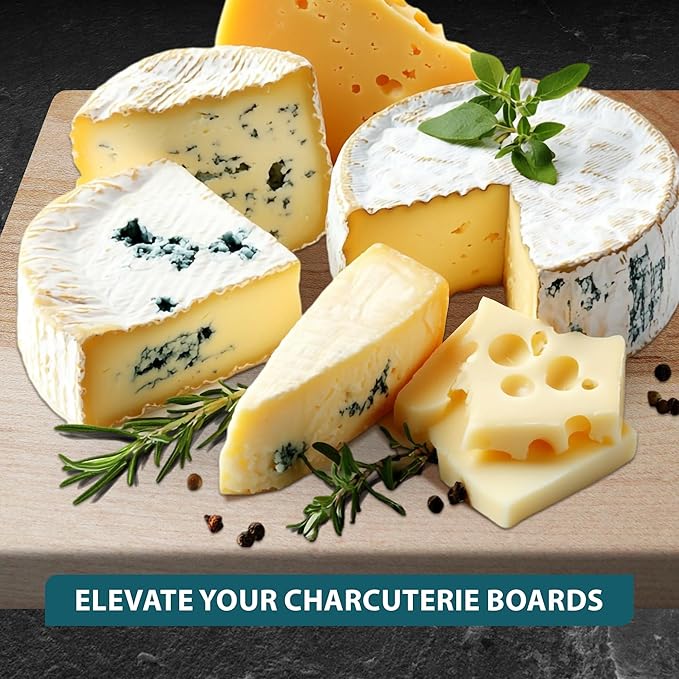 SlidingSusan Cheese Cutting Board - 11” Maple Wood with Silver Stainless Steel Slicer - Charcuterie Block for Hard & Soft Cheeses, Butter, Meat – Heavy Duty Handheld Kitchen Tool