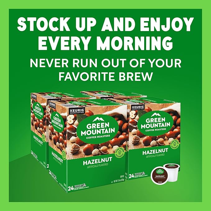Green Mountain Coffee Roasters Hazelnut Coffee, Keurig Single-Serve K-Cup pods, Light Roast, 96 Count