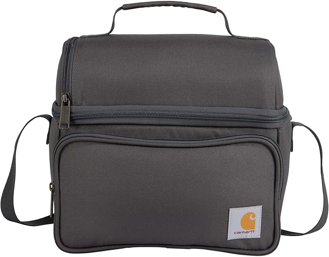 Carhartt Camping Cooler, Worksite Lunchbox, Soft Shell Lunch Bag for Construction Sites, Work and Everyday Use, Gray