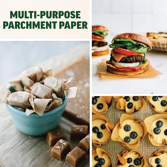 Zenlogy 4x4 Small Parchment Paper Squares (200 sheets) - Unbleached, Non-stick, Pre-cut Parchment Paper - Ideal for Candy Wrappers, Liner Paper, Freezing and Storing, Separating, and Diamond Painting