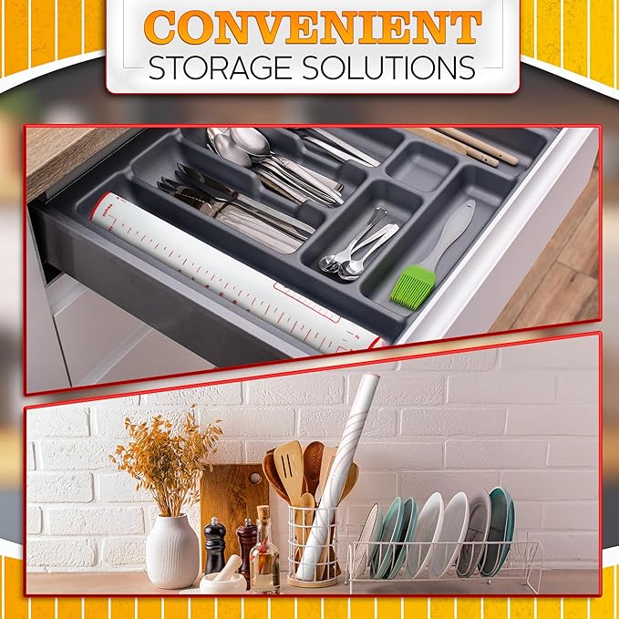 16x24 Inch Pastry Mats for Rolling Dough - Pizza Mats Stain-Proof Large Silicone Baking Mat with Measurements, Non-Stick Baking Rolling Mat - Heat Resistant Kneading Dough Sheet for Bread, Pizza