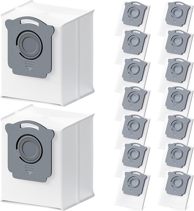 16 Pack Vacuum Bags Replacement Compatible with iRobot Roomba i7, i7+, i3, i3+, i1+, i4, i4+, i6, i6+, j7, j7+, i8, i8+,s9, s9+ Plus, i & s & j Series Clean Base Automatic Dirt Disposal Bags