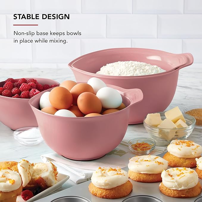 KitchenAid Universal Nesting Plastic Mixing Bowls, Set of 4, 1.5 quart, 2.5 quart, 3.5 quart, 4.5 quart