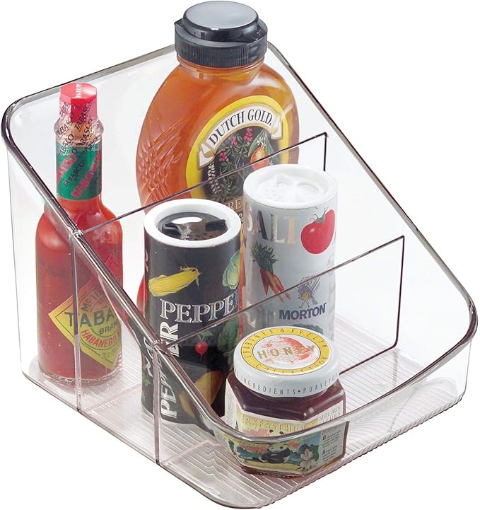 iDesign Linus BPA-Free Plastic 3-Tier Packet Organizer - 6.25" x 5.75" x 5", Clear