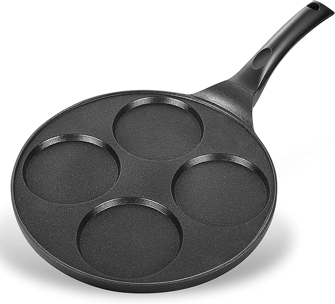 Pancake Pan 4 Cups Pancake Maker Nonstick Pancake Griddle With PFOA Free Coating 10.5 Inch Mini Pancake Pan