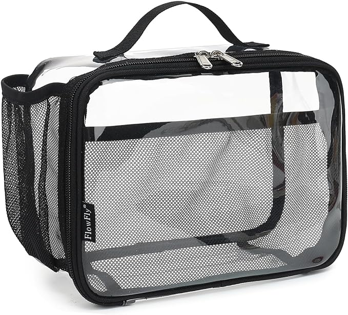 FlowFly Kids Lunch box Insulated Soft Bag Mini Cooler Back to School Thermal Meal Tote Kit for Girls, Boys,Clear