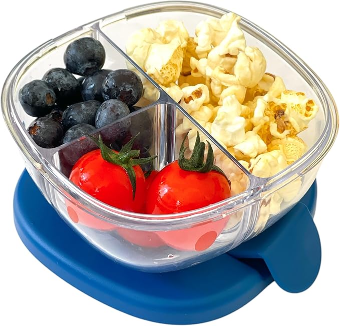Yumbox Snack Bowl – 3-Compartment Leakproof Snack & Breakfast Container for Kids & Adults – Reusable Bento Snack Box for Yogurt, Parfaits, Fruit, Veggies & Small Meals