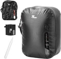Vacuum Bags for Travel with Wireless Pump, 180° Open Zipper, IP67 Waterproof, Reusable Space Saver Compression Bags for Backpack, Suitcase, Home Storage(1 Pack + Pump)