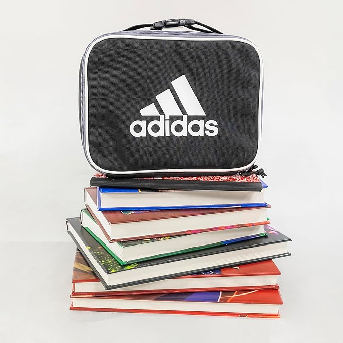 adidas Unisex Foundation Insulated Lunch Bag, Black/White, ONE SIZE
