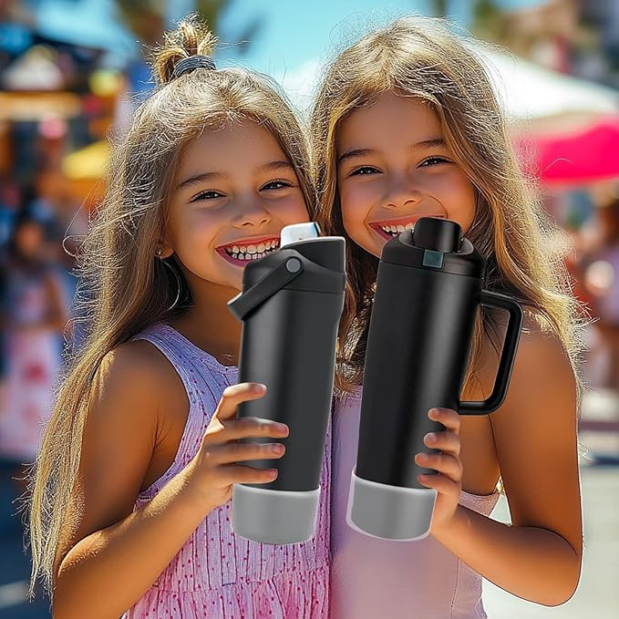 Mity rain 2PCS Protective Silicone Boots for Owala 30oz & 40oz FreeSip Sway Bottles & Tumblers - Accessories for owala, Enhances Stability & Prevents Scratches (Clear)