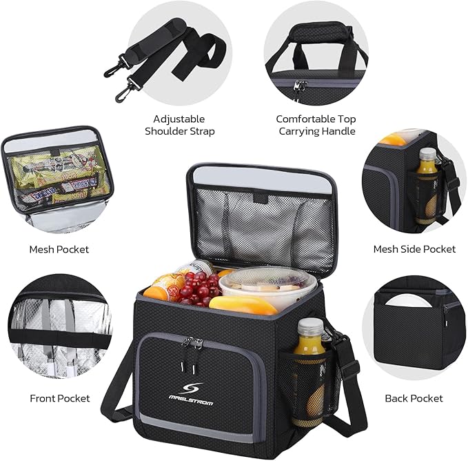 Maelstrom Lunch Box for Men,Insulated Lunch Bag Women/Men,Leakproof Lunch Cooler Bag, Lunch Tote Bag