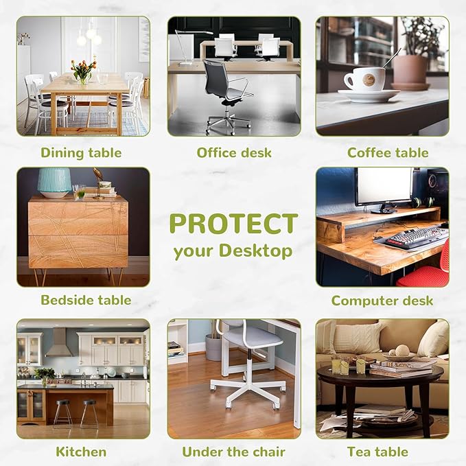 18 x 24 Inch Clear Table Cover, 1.5mm Thick Plastic, Waterproof