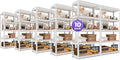 HOMEDANT House 5-Tier Laminated Metal Shelving Unit Adjustable Storage Utility Rack Heavy Duty Shelves Organization Multipurpose Shelf Kitchen Garage Pantry Closet 10Pack