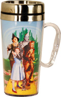 Spoontiques Wizard of Oz Insulated Travel Mug, 14oz - Double Wall Stainless & Acrylic Drink Cup with Twist Top Lid & Handle