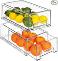 Sorbus Medium Clear Storage Drawers (2 Pack)