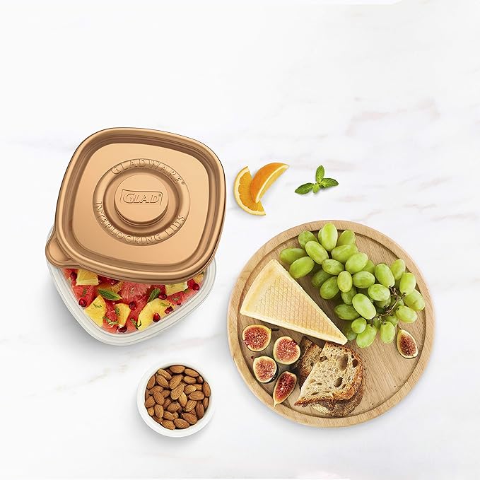 GladWare Home Tall Entree Food Storage Containers, Large Square Holds 42 Ounces of Food, 3 Count Set - 6 Pack | With Glad Lock Tight Seal, BPA Free Containers and Lids (18 Total Containers)