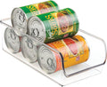 iDesign Linus Plastic Canned Food and Soda Can Organizer with Lid for Refrigerator, Freezer and Pantry, BPA-Free, 5.25" x 11" x 3.5", Clear,0 liters