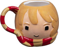 Harry Potter Hermione Granger Coffee Mug, 24 oz - Cute Chibi Design with Gryffindor Scarf Handle - Officially Licensed - Book & Movie Gift for Kids, Teens, Adults