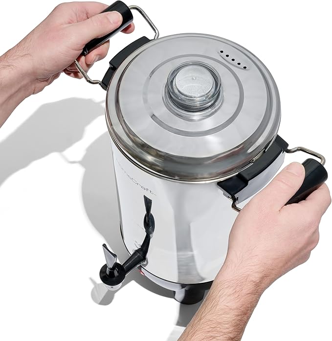 Homecraft Quick-Brewing 1000-Watt Automatic 30-Cup Coffee Urn - Stainless Steel