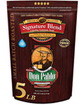 5LB Don Pablo Signature Blend - Medium-Dark Roast - Whole Bean Coffee - Low Acidity - 5 Pound (5 lb) Bag