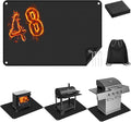 48 x 30 Inch Under Grill Mats for Outdoor Grill, Double-Sided Fireproof Deck and Patio Protector Mat, Fire Pit Mat, Waterproof, Oil-Proof BBQ Mats, Fireproof Floor Pads with Storage Bag