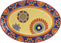 Bico Tunisian Ceramic 16 inch Oval Platter, Microwave & Dishwasher Safe