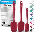 DI ORO® 3-Piece Silicone Spatula Set - 315°C Heat Resistant Non Stick Rubber Kitchen Spatulas for Cooking and Baking - Award-Winning Professional Grade Spatula Set - Best Silicone Utensil Set