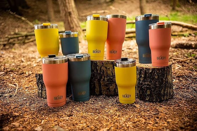 Beast 30 oz Tumbler Stainless Steel Vacuum Insulated Coffee Ice Cup Double Wall Travel Flask (Blossom Pink)