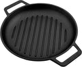 Victoria Cast Iron Round Grill Pan with Double Loop Handles, Made in Colombia, 10 Inches