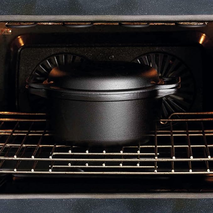 Victoria 6-Quart Cast Iron Combo Cooker, Combination Dutch Oven and Skillet, Made in Colombia, 2-Piece Set