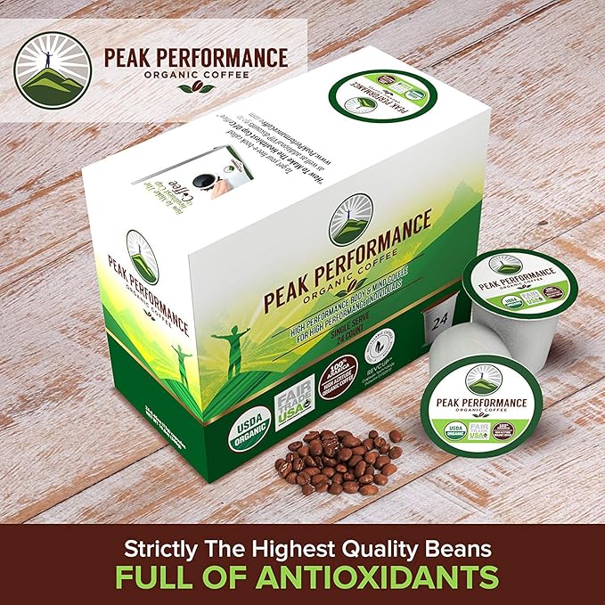 USDA Organic Coffee Pods. Compatible With K-CUP And Keurig Machines. High Altitude USDA Organic Coffee. Fair Trade Low Acid Beans Medium Roast Single Serve 96 Count Recyclable Cups For High Performers