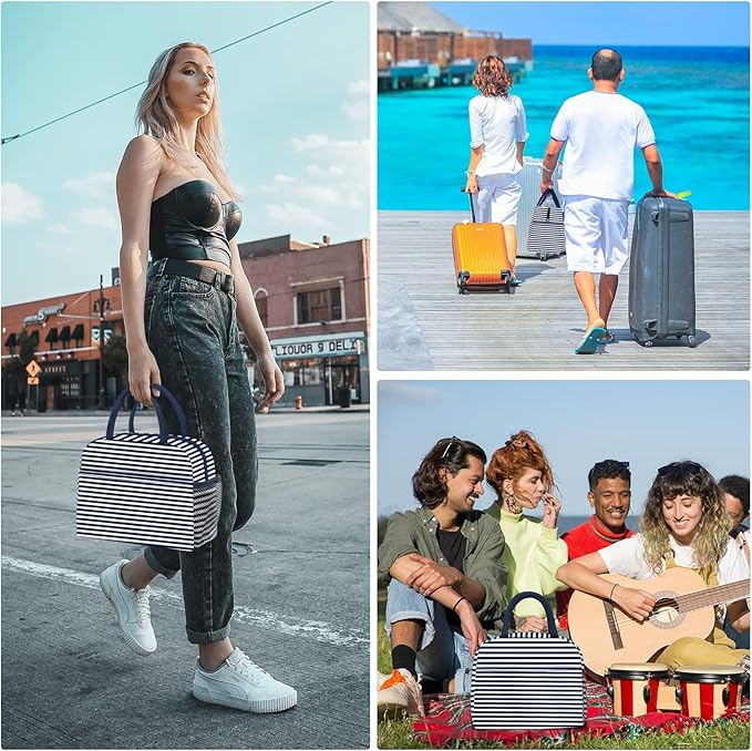 DALINDA Lunch Bag Women, Lunch Box for Women Men Reusable Insulated Lunch Tote Bag, Handbags Case High Capacity for Travel Work Picnic, Navy Blue2