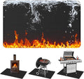 76x48in Under Grill Mats for Outdoor Grill,Waterproof,Oilproof and Fireproof Fire Pit Mat,BBQ Matt for Under Grill,Indoor Fireplace Mat，BBQ Protector for Decks and Patios