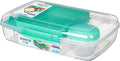 Sistema To Go Collection Large Bento Box Plastic Lunch and Food Storage Container, 7.4 Cup, Multi Compartment, Color Varies | BPA Free