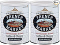 French Market Coffee, Coffee and Chicory, Dark Roast Ground Coffee, 12 Ounce Can 3 Count (Pack of 2)