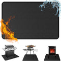Anze Under Grill Mat for Outdoor Grill, 38 x 65 Inch Anti-Slip BBQ Floor Mats, Easy to Clean Reusable Fireproof Grill Pad, Oil-Proof Waterproof Protector for Indoor Fireplace Pit Mat