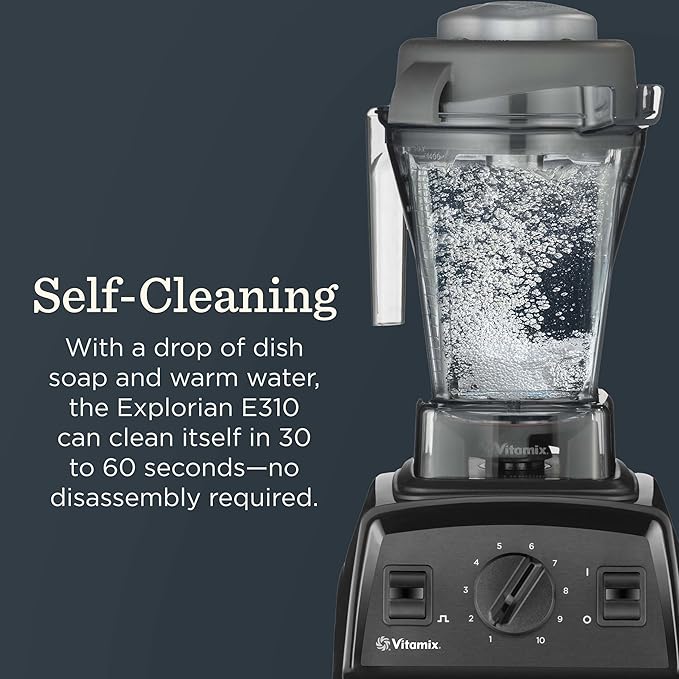 Vitamix Explorian E310 Blender, Professional-Grade Kitchen Blender for Smoothies, Soups, Juices and More, 10-Speed, Stainless Steel Blades, Self-Cleaning Kitchen Appliance, 48 Oz Container, Red