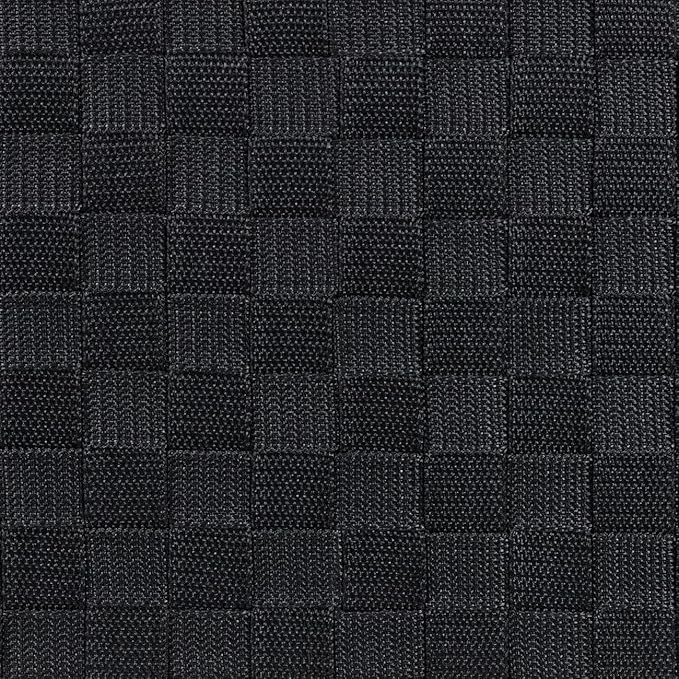 Sorbus Set of 3 Hand-Woven Storage Baskets with Lids – Mesh Design Organizers for Closet, Shelves, and Home Storage (Black)