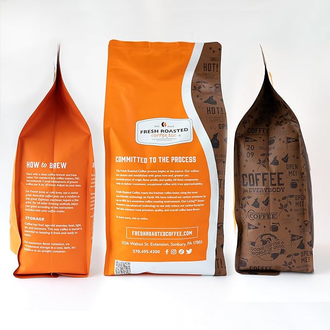 Fresh Roasted Coffee, Organic Ethiopian Sidamo Natural | USDA Organic, 100% Single Origin, Kosher | Light Roast 5 lb (80 oz) Whole Bean
