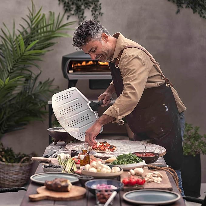 Witt 14"/36CM Perforated Pizza Peel – Ultra Thin Aluminum Peel for Retrieving Pizzas from The Pizza Oven with Ease
